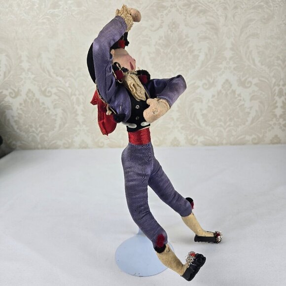 Vintage Klumpe Flamenco Dancer Doll Handmade 1950's Numbered Comes With Stand - Picture 9 of 16